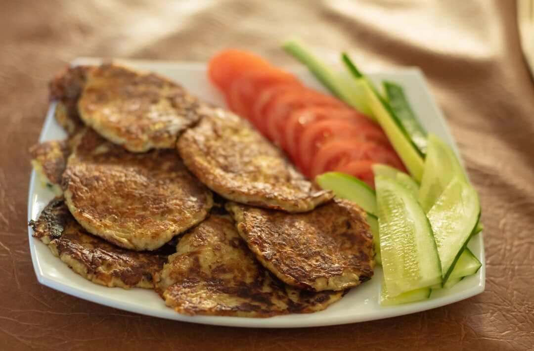 Stack of Czech potato pancakes bramboráky