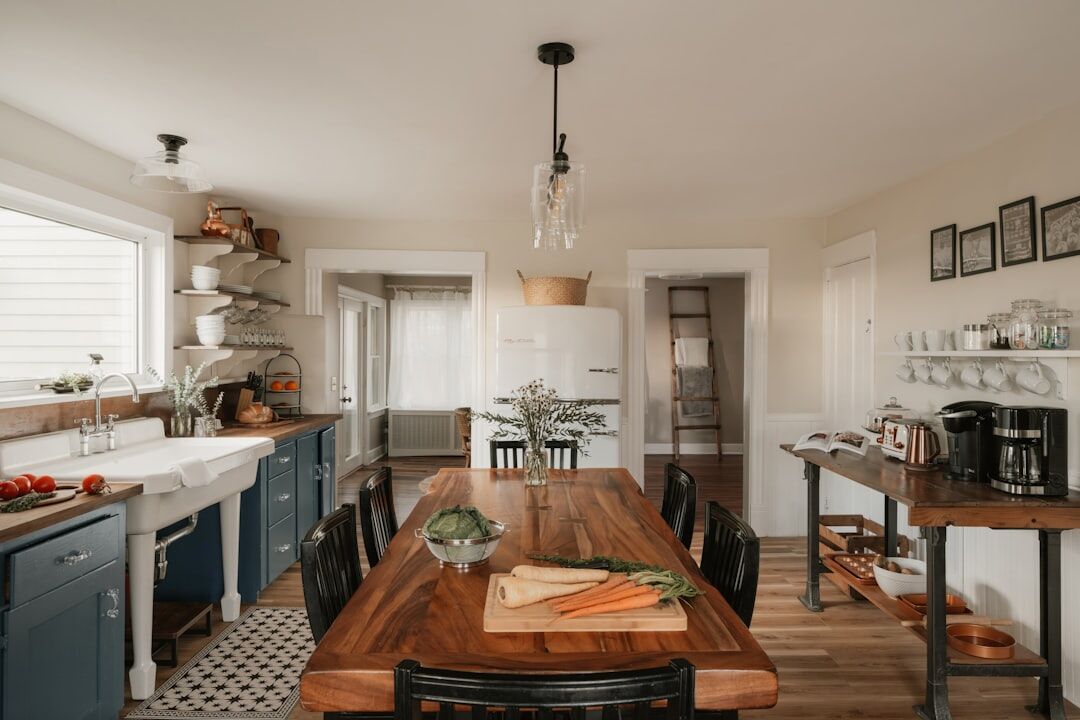 cozy home kitchen with fresh ingredients