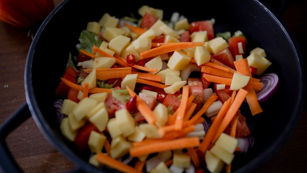 fresh vegetables cooking